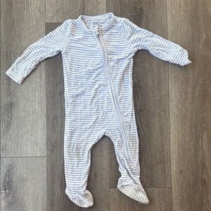 Striped Blue and White Kids One Piece